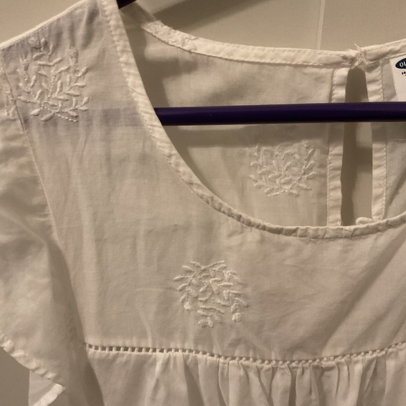 White Ruffled Beachy Blouse - Picture 3 of 4